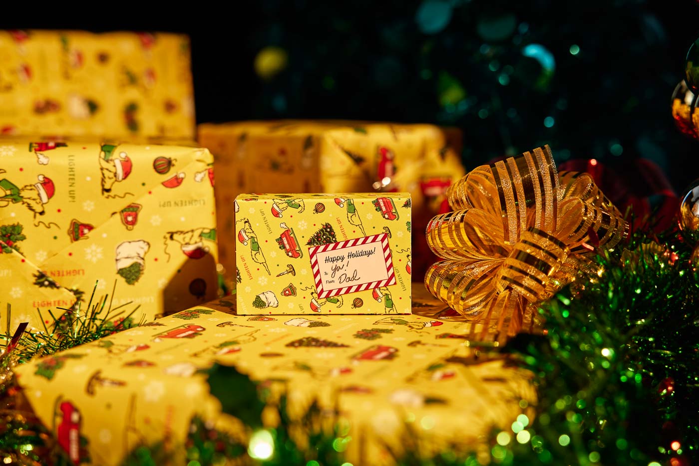 Dad Grass Christmas Gift Wrap