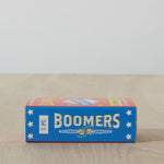 Dad Grass 5 pack hemp CBD pre rolls in Boomers firework pack side view with "BOOMERS" written on it