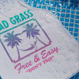 Dad Grass x Free & Easy Summer 2021 White Unisex tan top back view in the pool
