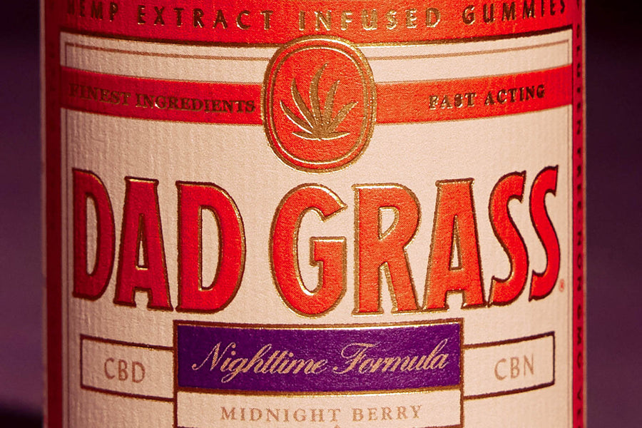 Dad Grass Nighttime Formula Gummies - Midnight Berry 