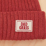 Dad Grass Red Beanie Knit Cap Merch