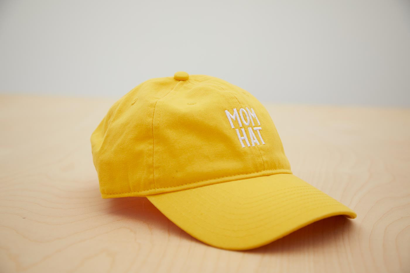 Mom Hat yellow hat side view