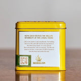 Mom Grass CBG Hemp Flower In A Yellow Tin Back View