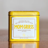 Mom Grass CBG Hemp Flower Half Ounce In A Yellow Tin