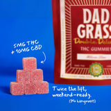 Dad Grass Double Deluxe THC + CBD Gummies 10-Pack