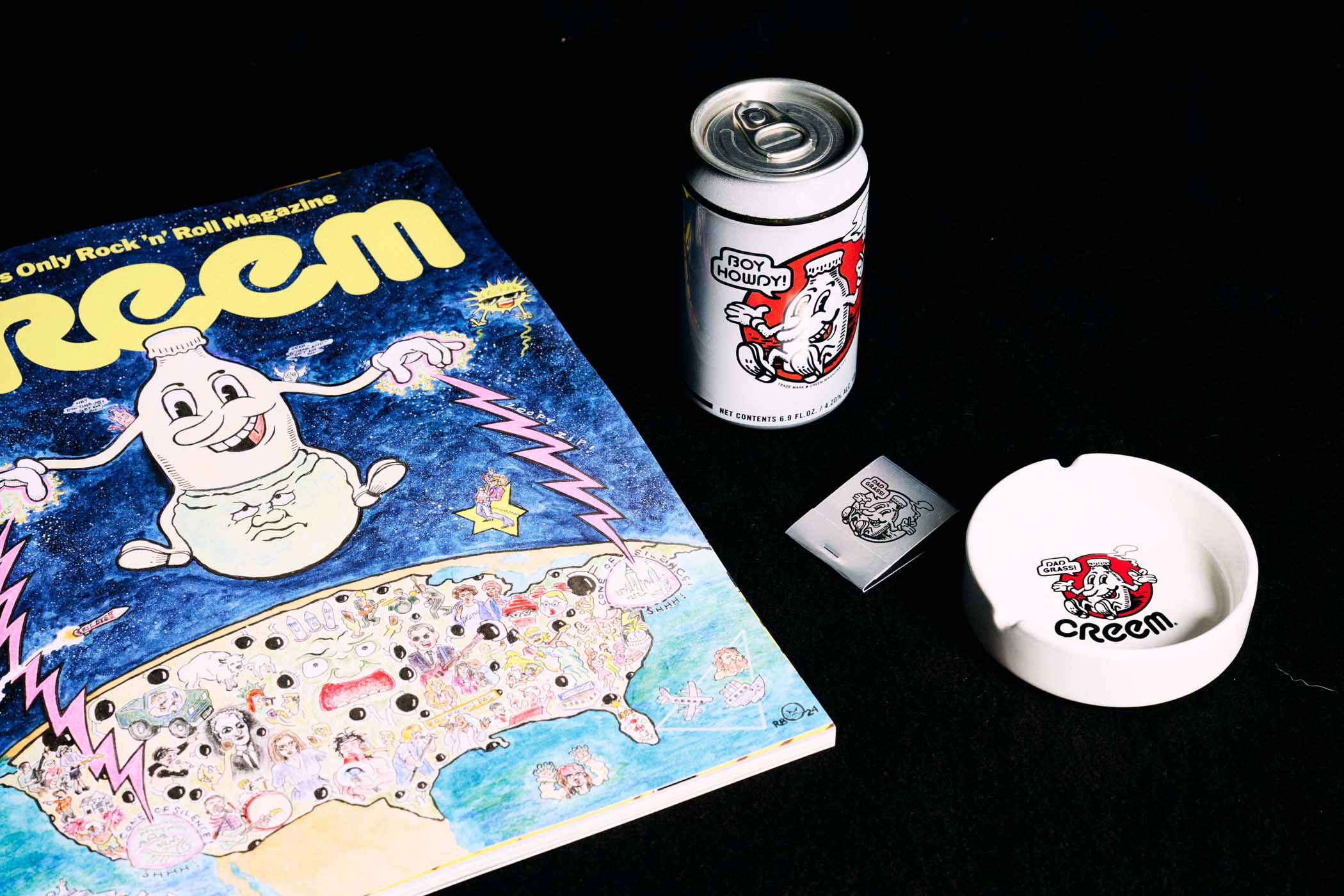 Dad Grass x CREEM - Bud Howdy! Dad Stash Can + Grasstray Bundle