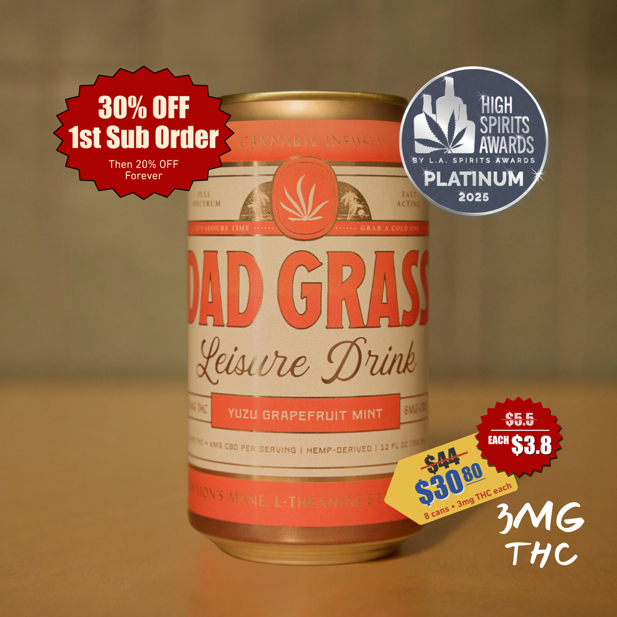 Dad Grass: Low-Dose Hemp Pre-Rolls, THC Gummies & Drinks Dad Grass: Low-Dose Hemp Pre-Rolls, THC Gummies & Drinks