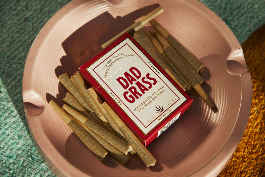 Dad Grass Hemp CBD Pre Roll Joints 5 Pack In A Tray