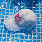 Dad Grass x Free & Easy Summer 2021 White Unisex Don't trip hat in pool side view