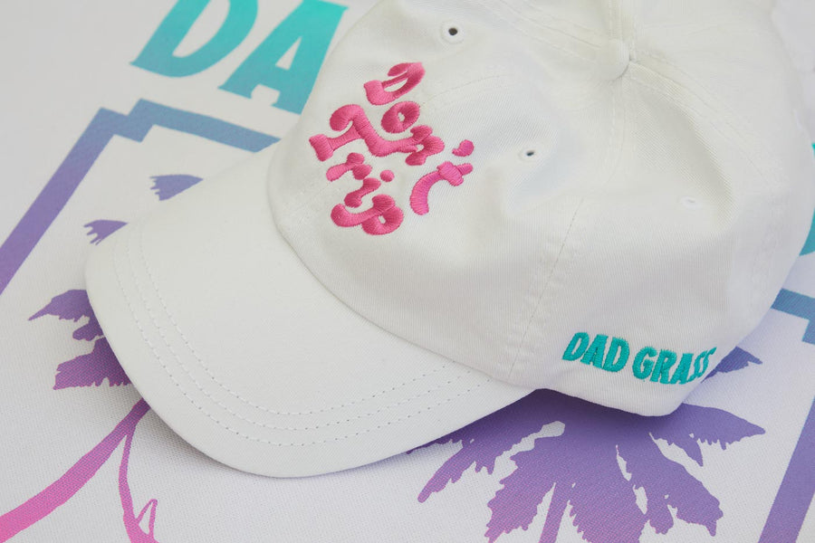 Dad Grass x Free & Easy Summer 2021 White Unisex Don't trip hat close view