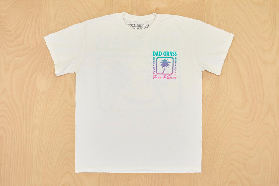 Dad Grass x Free & Easy Summer 2021 White Unisex Tee Shirt front view