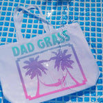 Dad Grass x Free & Easy Summer 2021 white unisex pool tote bag in pool