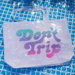 Dad Grass x Free & Easy Summer 2021 white unisex don't trip pool tote bag in pool