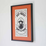 George Harrison Poster - Black And Silver Metallic Ink On Premium French Paper.