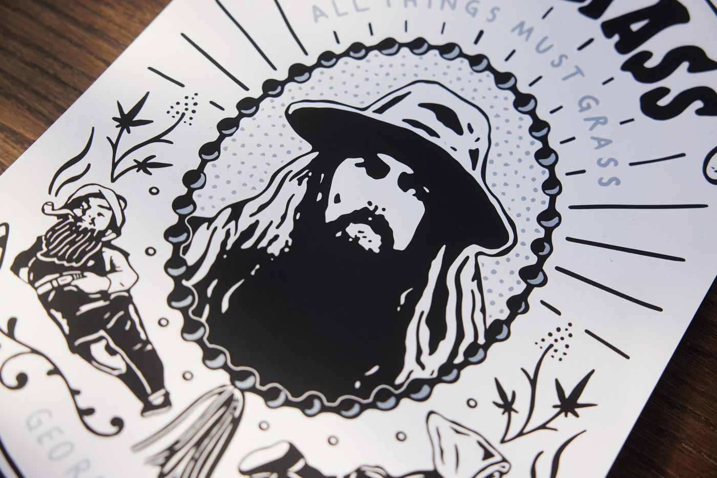 George Harrison Psychedelic Poster - By Dad Grass | Shipped in a Protective Poster Tube