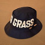 Black Bucket Hat With Dad Grass Written On It And CBD Pre roll On The Side