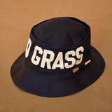 Black Bucket Hat With Dad Grass Written On It And CBD Pre roll On The Side