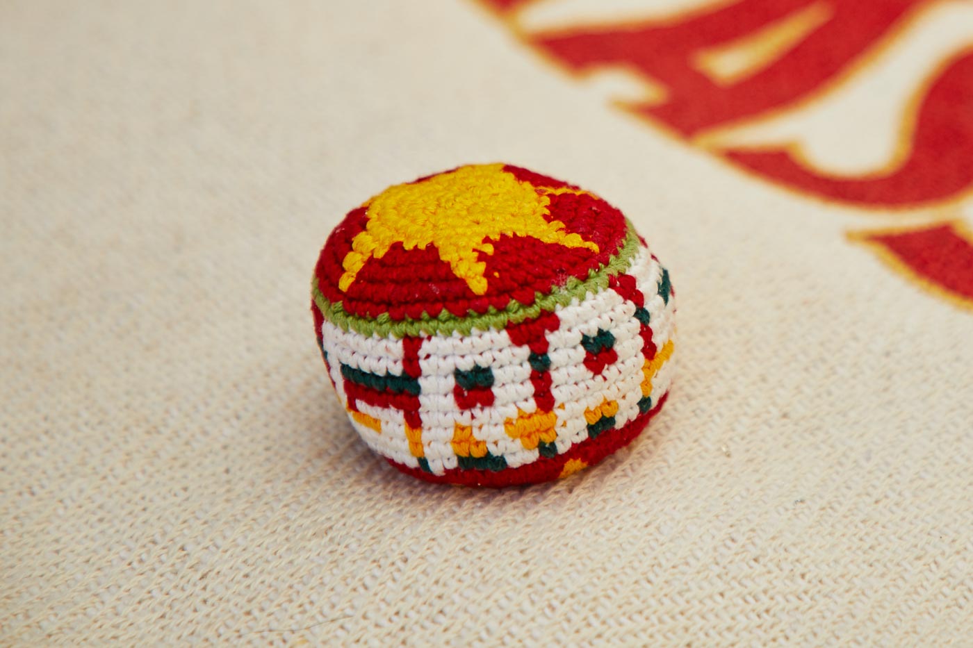 Dad Grass Hacky Sack Ball On A Cloth