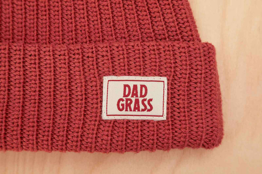 Dad Grass Red Beanie Knit Cap Merch