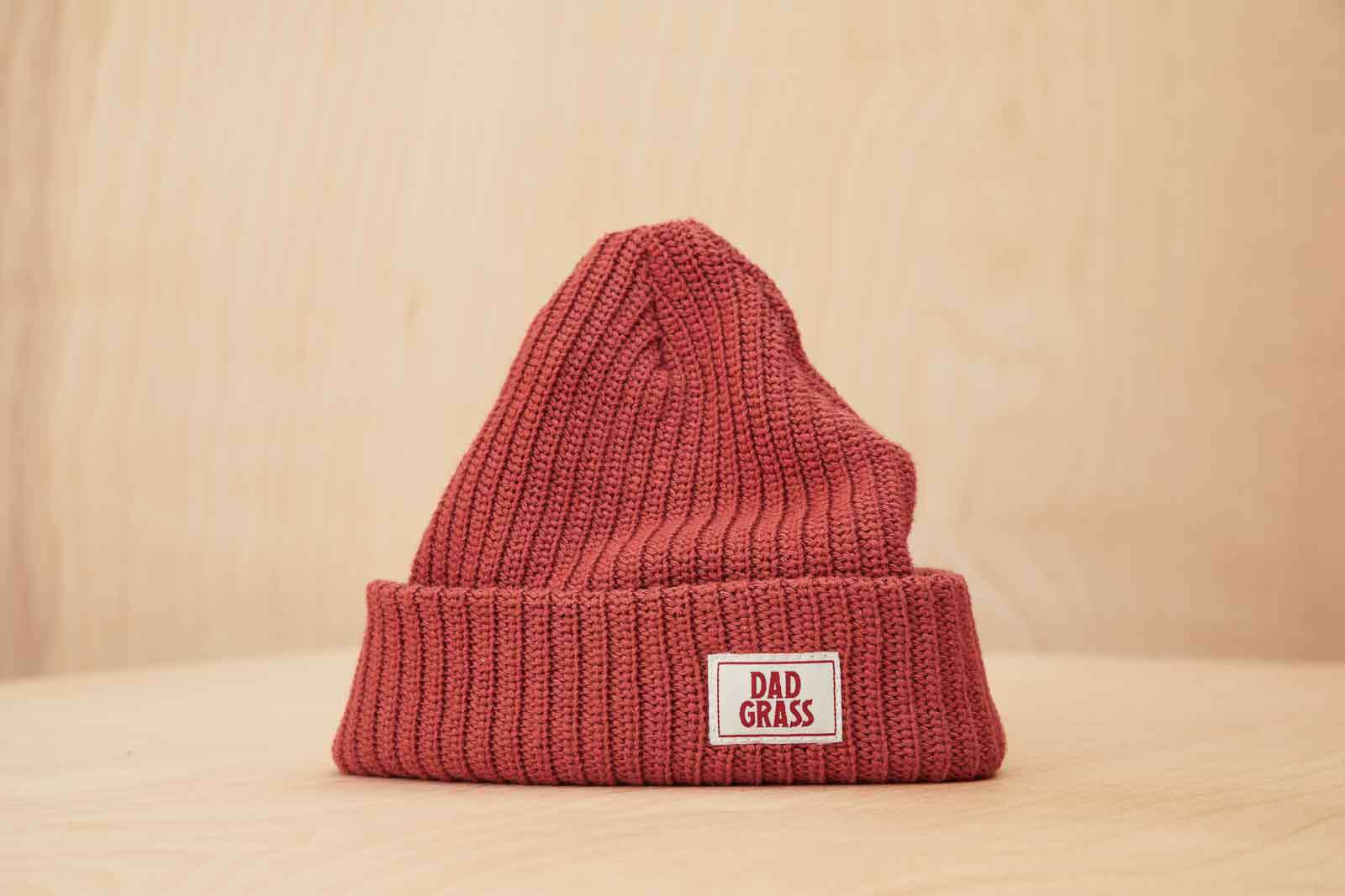 Dad Grass Red Beanie Knit Cap Merch