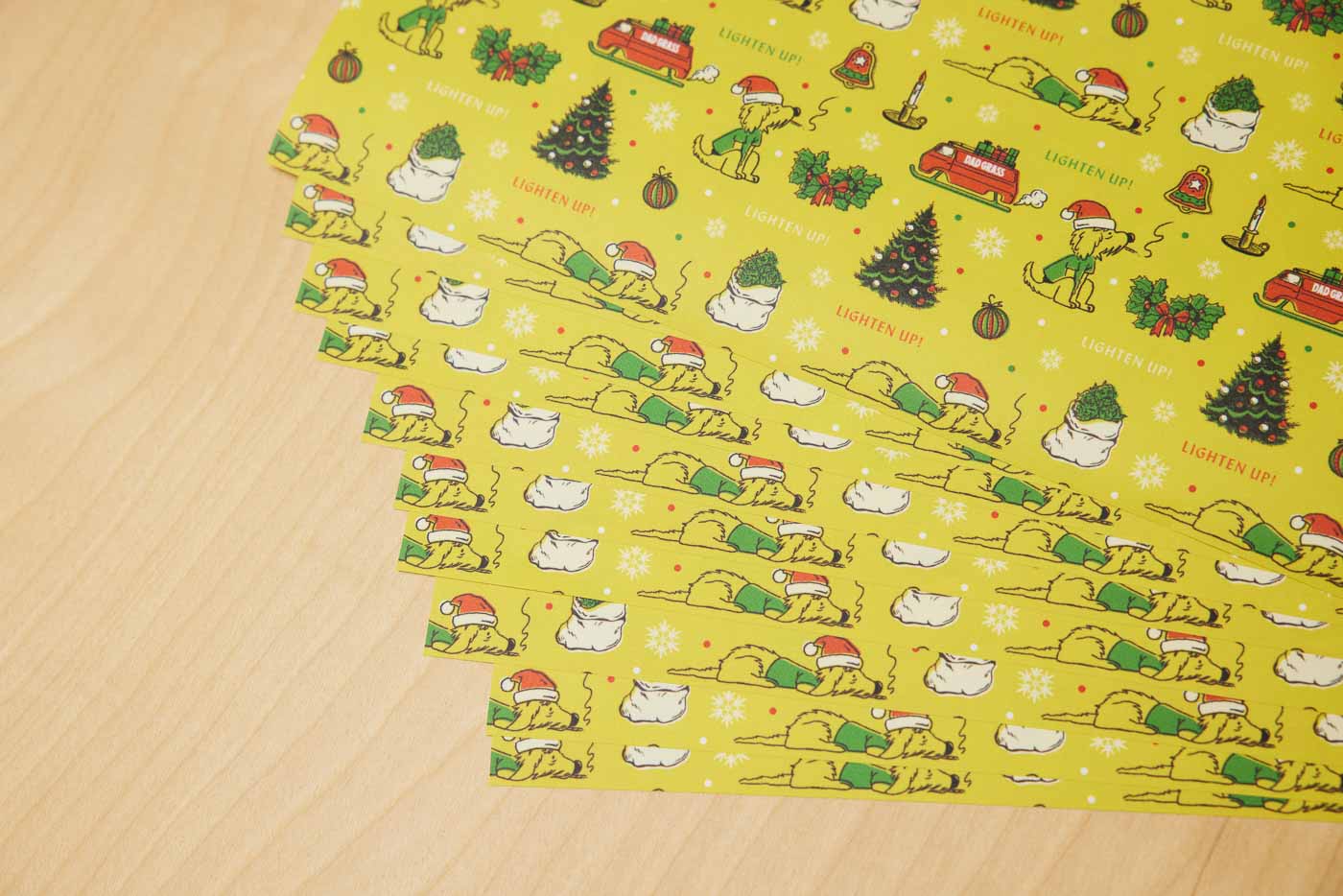 Dad Grass Christmas 2024 Gift Wrapping Paper