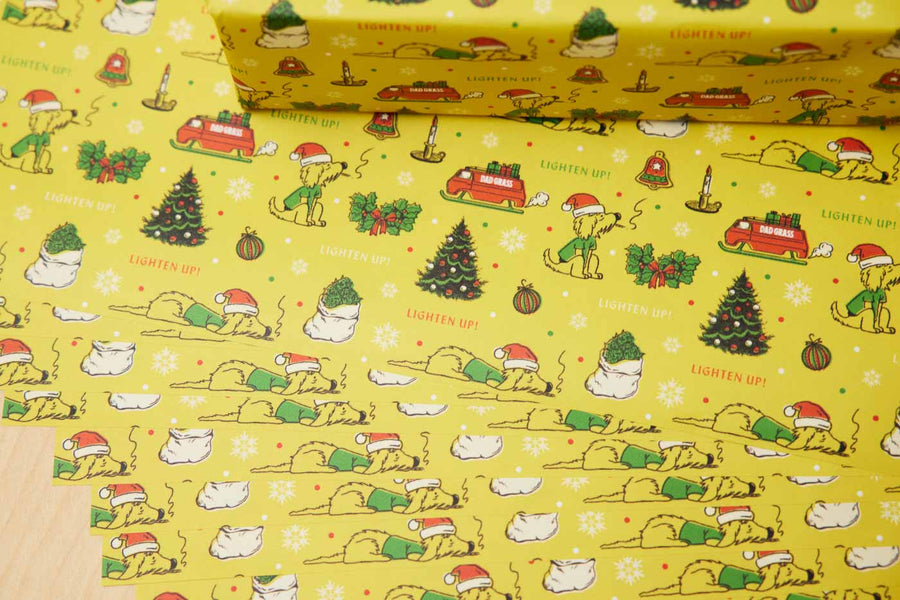 Dad Grass Christmas 2021 Gift And Christmas Wrapping Paper