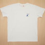 Dad Grass White Tee With Rabbi Rollie Printed On It