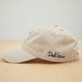 Dad Grass Cream White Dad Hat With Dad Grass Written On It Side View