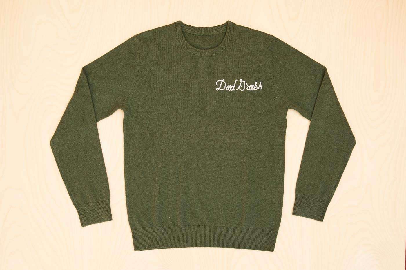 Green cashmere sweater