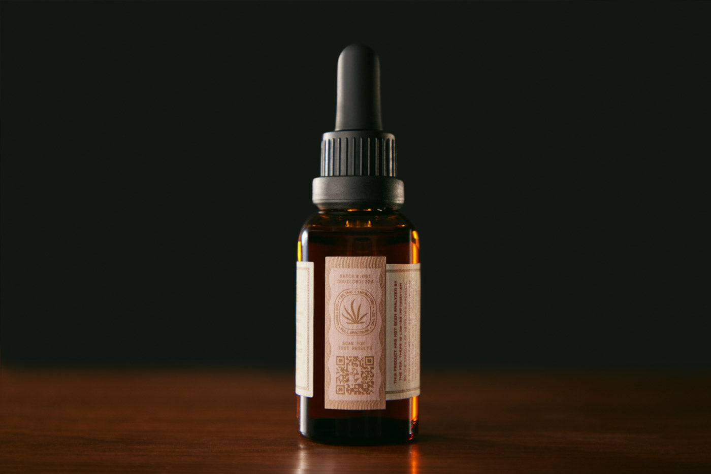 Dad Grass CBD Tincture Classic Formula 30 ML Bottle With 1200 MG Of CBD Side View