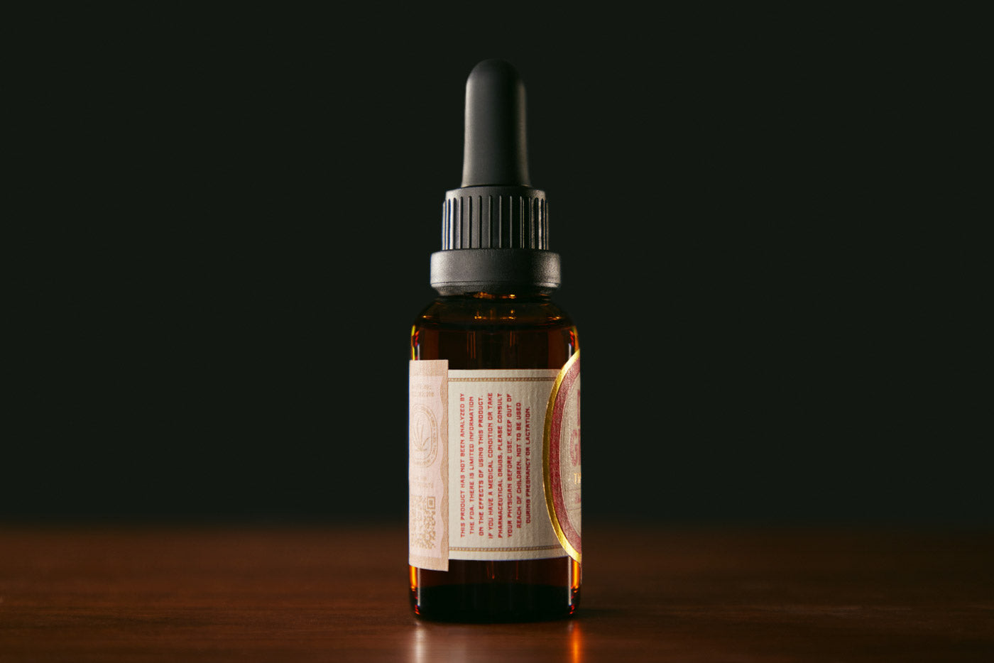 Dad Grass CBD Tincture Classic Formula 30 ML Bottle With 1200 MG Of CBD Side View