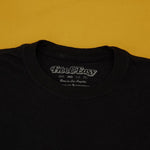 Unisex Black LS Tee With Free & Easy Printed On Collar