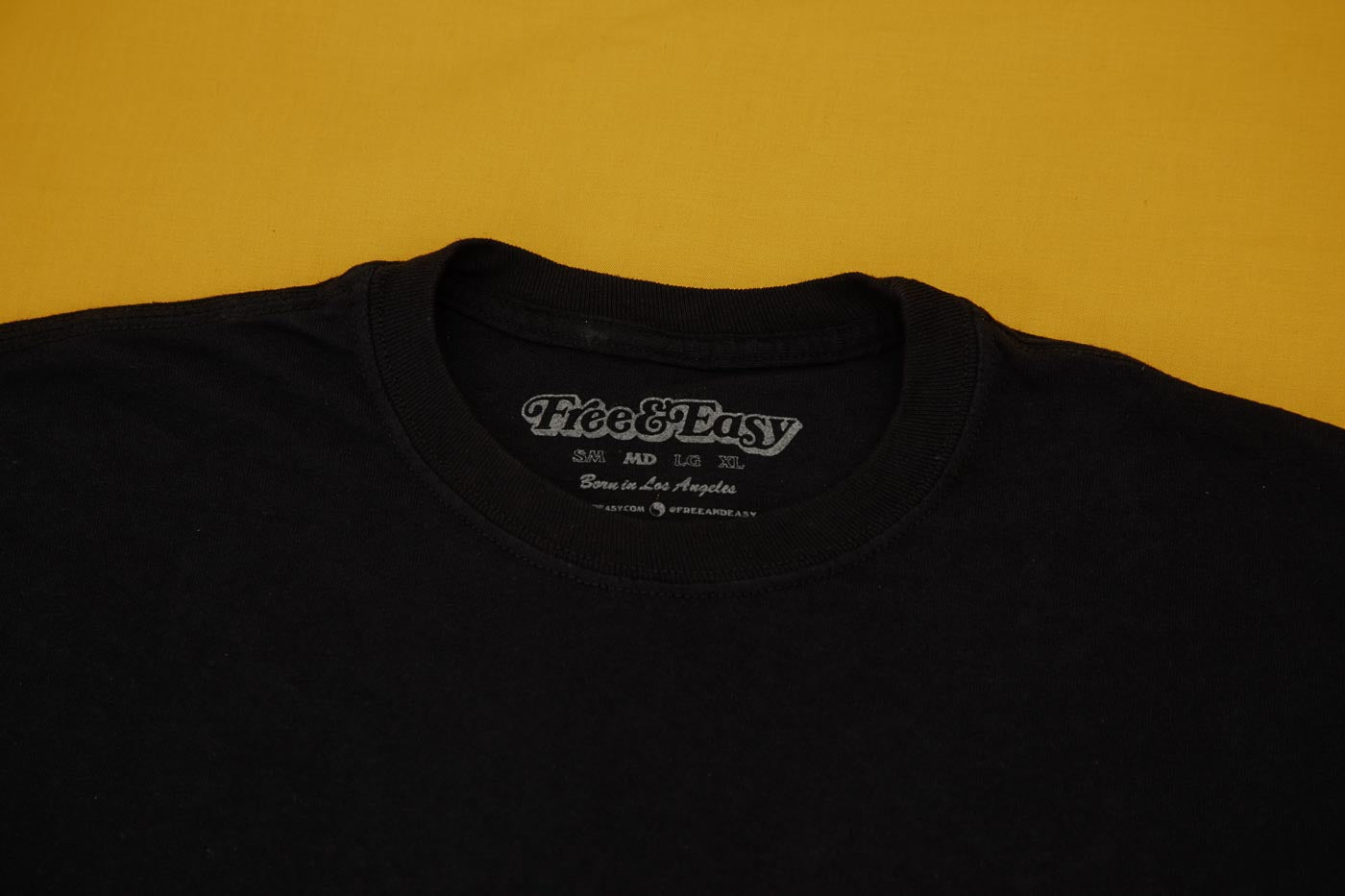 Unisex Black LS Tee With Free & Easy Printed On Collar