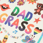 Dad Grass Pride Sticker Printed On Cotton Tee